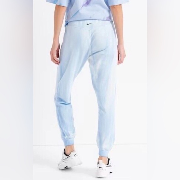 Women’s Nike Yoga Luxe Fleece Jogger Pants -Blue, White Size: Large - Picture 2 of 9